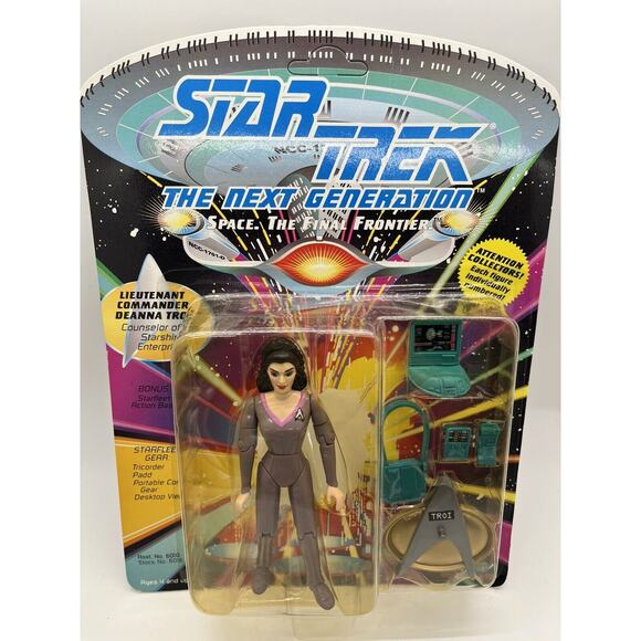Star Trek Action Figure The Next Generation Lieutenant Commander Deanna Troi NEW - Picture 1 of 8
